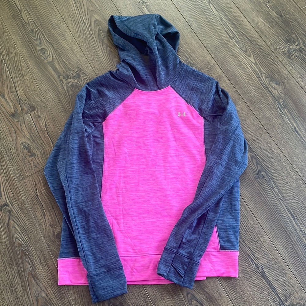 Under Armour hoodie pink and blue girls XL